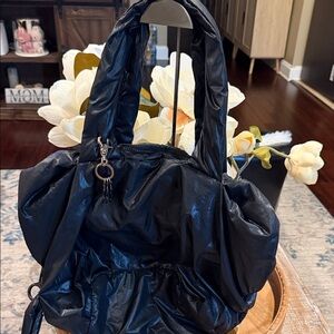 See by Chloé Joy Rider black puffy nylon tote bag